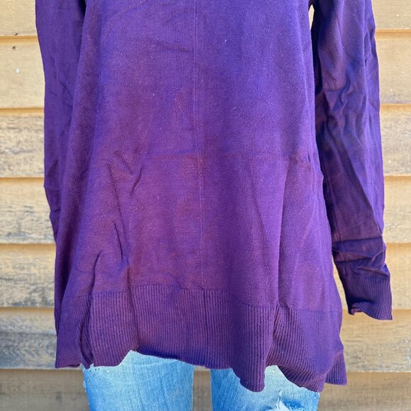 DKNY Jeans Plum V-Neck Oversized Soft  Sweater Size M/L - Picture 4 of 7